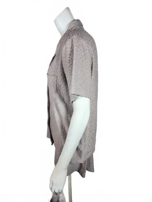 Como Sleep Women's Short Sleeve Pajama Set in Light Mauve Leopard, Size Large thumbnail 4