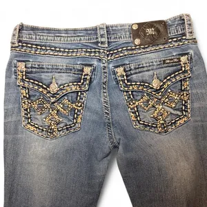 Miss Me Signature Boot Cut Jeans Women’s 30 Medium Wash Low Rise 28” Inseam thumbnail 7