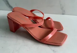 JEFFREY CAMPBELL Peach Jelly Sandals Heels Size 8 thumbnail 1