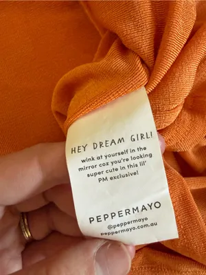 NWT Peppermayo Golden Girl Mini Dress Orange Halter Neck Party Dress Size 4 thumbnail 5