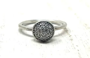 Pandora cluster dome ring, sterling silver, size 56 or 7.5 thumbnail 2