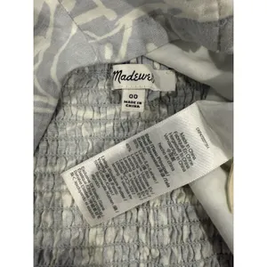 Madewell Linen Vest Crop Top 00 Floral Tropical Coastal Festival Travel Vaction thumbnail 3