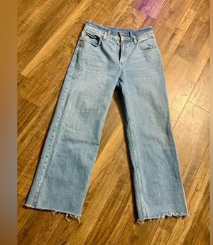 Light Blue Jeans High Rise 90s Relaxed Jean Abercrombie Double Waistband spring thumbnail 7