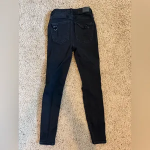 American Eagle Outfitters Distressed Black Hi-Rise Jeggings size 2 Short thumbnail 2