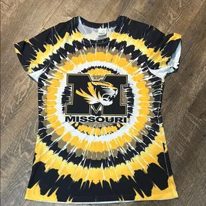 Creative Apparel Concepts Women’s Missouri Tigers Tie-Dye Mizzou‎ Large Blk/Gold thumbnail 1