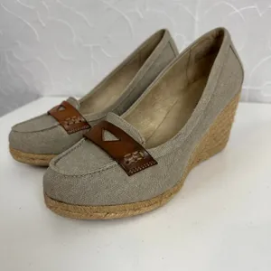 GH Bass Womens Loafers Size 8 Brown Penny Casual Slip On Wedge‎ Heel Espadrilles thumbnail 3