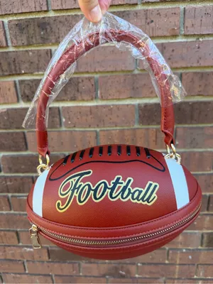 Football Novelty Shaped Handbag Crossbody Shoulder Bag Adjustable Strap NWOT New thumbnail 1