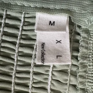 EXLURA Dress Sage Green Puff Sleeve Square Neck Smocked Back Mini Cottagecore M thumbnail 6