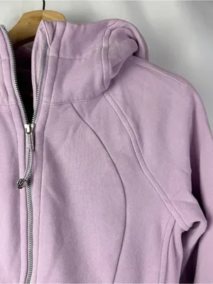 Lululemon Scuba Lilac Quartz Light Cotton Fleece Full Zip Athletic Sweatshirt 6 thumbnail 5