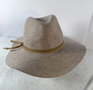 Altard State 100% Wool Brick Brown Hat Brim‎ Sz 14-3-4 Packable Leather Accent thumbnail 1