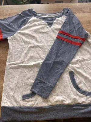 Grey Varsity Sweatshirt Crew Neck Gray Size XXL thumbnail 5