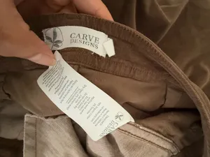 Carve‎ Designs 8 Straight Leg Pants Brown Mid Rise Organic Cotton thumbnail 6