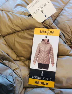 London Fog Down Jacket Lightweight Coat Womens Medium Champagne thumbnail 6