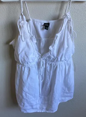 Target White Babydoll Top thumbnail 1