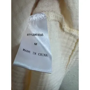 Mello Los Angeles Womens Cream Cotton Gauze Henley Tank Top Frayed‎ Trim Medium thumbnail 5