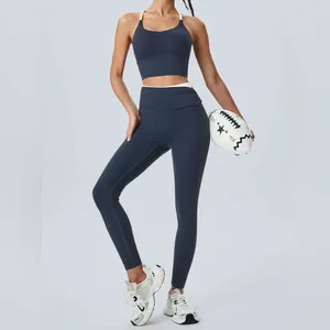 Berlook Activewear Navy Halter Sports Bra - Light Support thumbnail 4