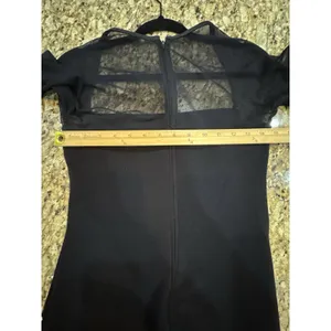 Vintage Lillie Rubin Black Maxi Dress Mesh Square Neck Beaded Size Medium thumbnail 10