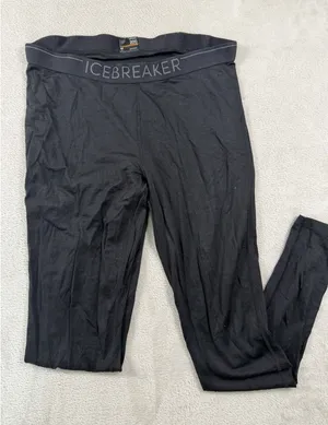 Icebreaker Merino 200 Base Size M Leggings Thermal Pants Black Base Layer thumbnail 1
