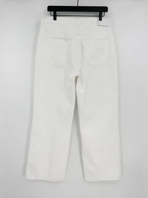 DENIM FORUM *Flawed The Farrah Hi-Rise Wide Leg Jean White 30 thumbnail 9