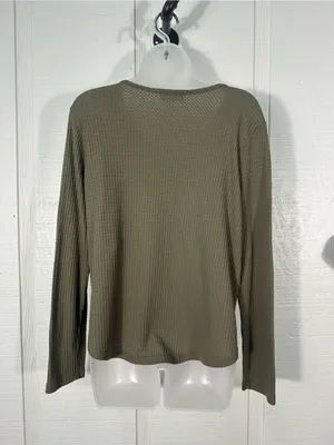 Altard State Green Waffle Top Size Large EUC thumbnail 8