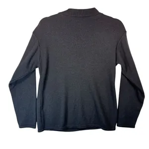 Daniel La Torre Italy Black Wool Blend Mock Neck Sweater‎ Button Shoulder Size S thumbnail 2
