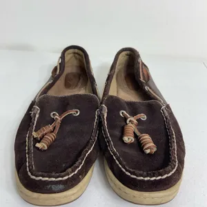 Sperry’s women’s brown top-sider songfish suede boat‎ loafers leather shoes 5.5 thumbnail 2