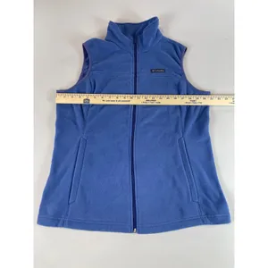 Columbia Fleece Vest Size L Periwinkle Blue Full Zip thumbnail 5