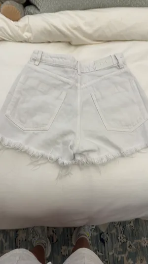 White Denim Shorts ZARA thumbnail 3