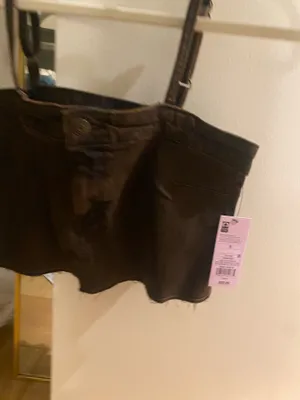 Brown denim crop top wild fable  thumbnail 2