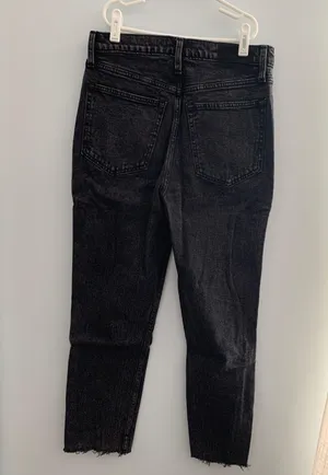 Abercrombie Black Side Zip Mom Jeans thumbnail 3