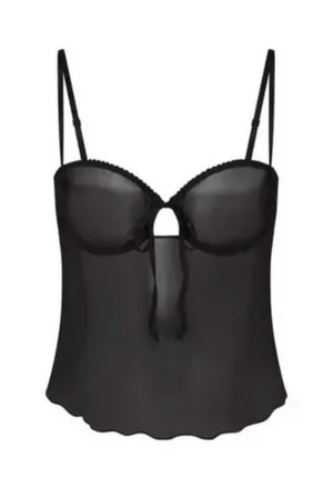 Skims Romance Babydoll Top Onyx Size Small thumbnail 1