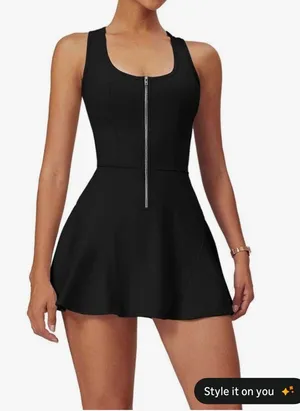 NEW Wellwits Women's Workout Dress - Size S - Black thumbnail 1