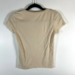 Brandy Melville "Electric Circus Lady Violentina" Graphic T‎ Shirt Cream Cotton thumbnail 5