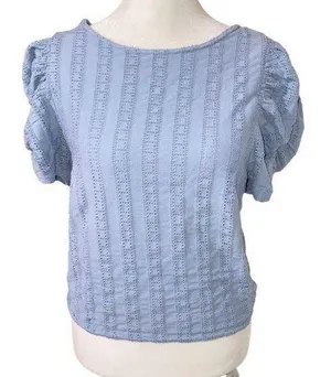 Free People Blue Women's Top Size M thumbnail 1