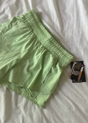 Lime green athletic shorts thumbnail 3