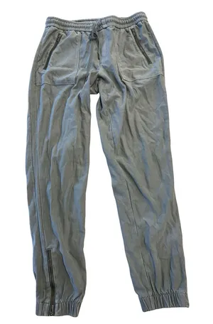 Athleta Light Gray/Green Jogger Pants with Zippered Pockets size 4 thumbnail 1