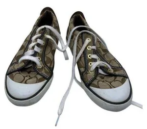 Coach White Tan Women's Sneakers Size 6B thumbnail 1