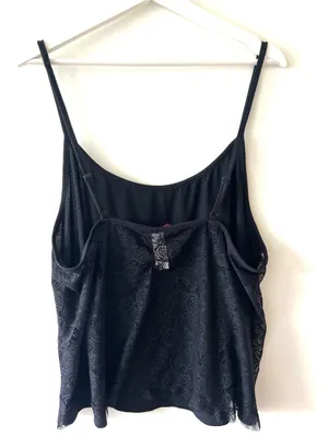 Adore Me Black Lace Back Camisole Size 2X thumbnail 3