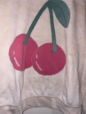 Free People Tricia Fix Fruit Crew Size Small Sand Cherry Combo NWOT thumbnail 8