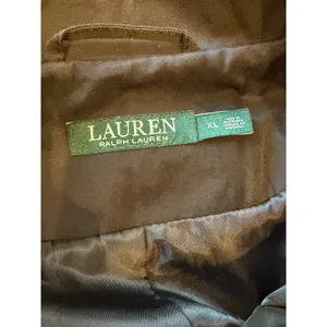 Lauren Ralph Lauren Black Hooded Button Front Trench Coat Jacket XL thumbnail 4