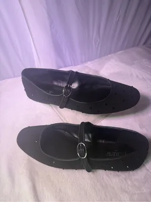 J. Crew Black Studded Mary Jane Flats thumbnail 3