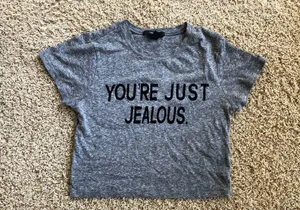F21 you’re just jealous crop top Sz S thumbnail 6