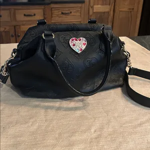 Juicy Couture Glitzed Out Black Hobo Crossbody Satchel Purse‎ Bag Gold y2k gems thumbnail 6