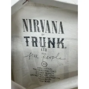 Trunk Ltd Free People Nirvana In Utero Tee XS Cream Good Graphic Band Shirt thumbnail 5