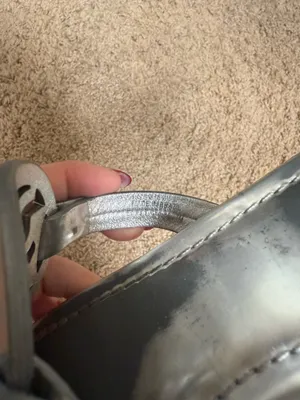 Tory Burch Silver Metallic Flats thumbnail 3