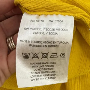 Anthropologie Maeve La Habana Gauze Midi Dress Medium Mango Yellow Smocked VNeck thumbnail 8