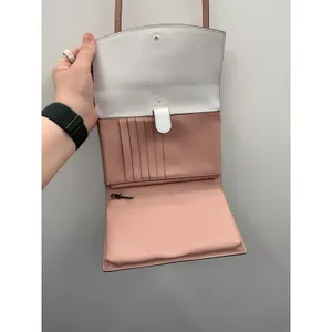 Kate Spade‎ PerryCrossbody Bag Pink White Colorblock Leather Convertible Wallet thumbnail 10