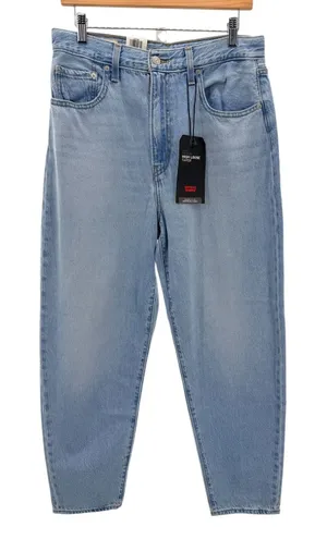 Levi's Premium High Loose‎ Taper Jeans 30x29 Light Wash TENCEL NWT thumbnail 1