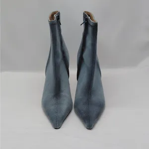 Steve Madden Womens Denim Ankle Boots Size 9.5 Blue Pointed Toe Coastal Cowgirl thumbnail 2