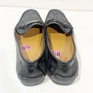 Coach‎ Size 8.5 Signature Olive Black & Grey Jacquard Loafers thumbnail 4